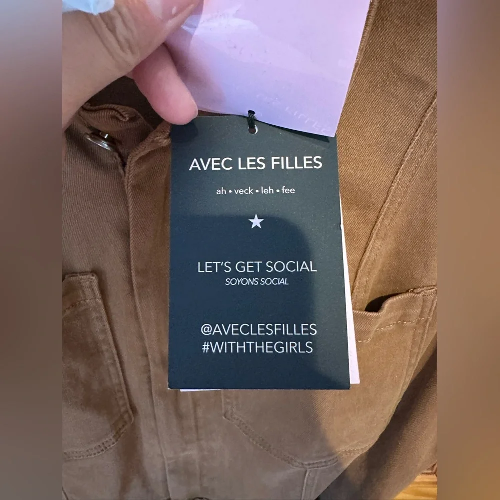 NWT Avec Les Files Brown Sleeveless Utility Jumpsuit - Picture 6 of 14